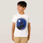 wolf blaft op de maan t-shirt (Voorkant volledig)