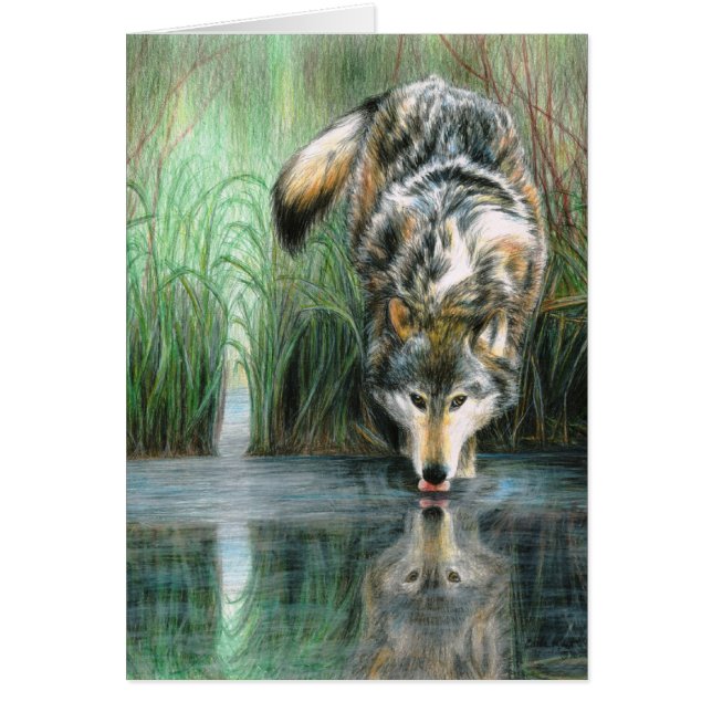 Wolf blanco kaart (Voorkant)