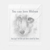 Wolf blanket fleece deken (Voorkant)