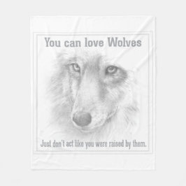 Wolf blanket fleece deken
