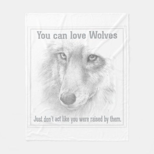 Wolf blanket fleece deken (Voorkant)