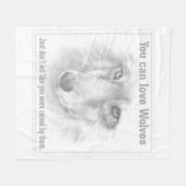 Wolf blanket fleece deken (Voorkant (Horizontaal))