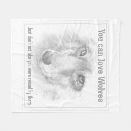 Wolf blanket fleece deken (Voorkant (Horizontaal))