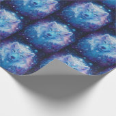 Wolf Blau Magie Mystik Cadeaupapier (Hoek)