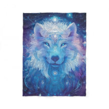 Wolf Blau Magie Sternenhimmel Zauber