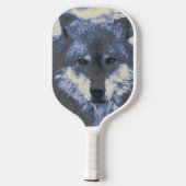 Wolf, blauw pickleball paddle (Achterkant)