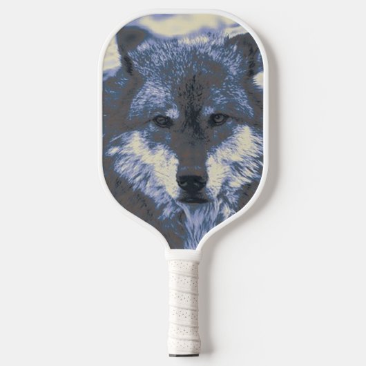Wolf, blauw pickleball paddle (Voorkant)