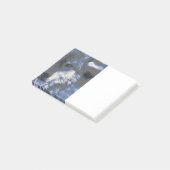 Wolf, blauw post-it® notes (Schuin)