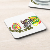 Wolf blij herfst bier onderzetter (Linkerzijde)