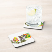 Wolf blij herfst bier onderzetter (Rechterzijde)