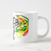 Wolf blij herfst grote koffiekop (Rechts)