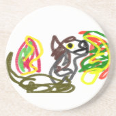 Wolf blij herfst zandsteen onderzetter (Voorkant)