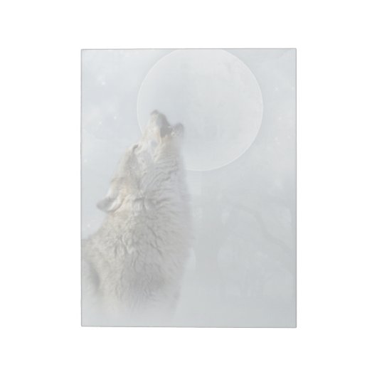 Wolf Blue Moon Notitieblok 8,5X11 (Linkerzijde)