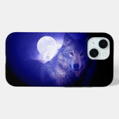 Wolf & Blue Night Case-Mate iPhone Case (Achterkant (horizontaal))