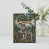 Wolf Boreaal Bos POPCUT Briefkaart (Staand voorkant)