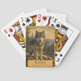 Wolf Boreaal Bos VINTAGE Pokerkaarten