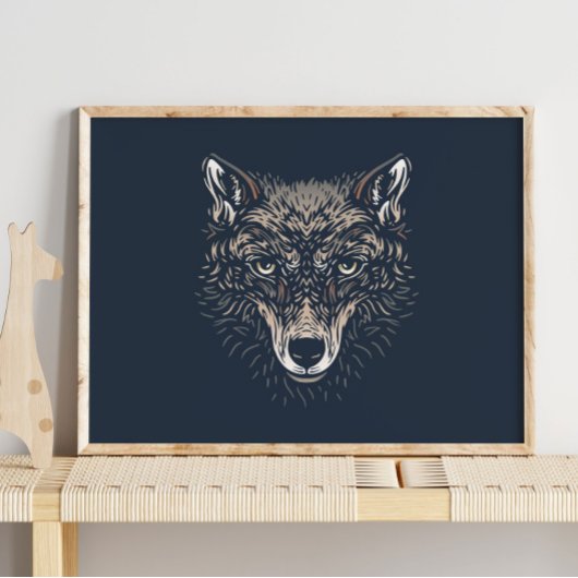 Wolf | Bosdier Wolf Muurprint Poster