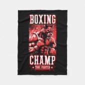 Wolf Boxing Champ _ Boxer Fighter Motivation  Fleece Deken (Voorkant)