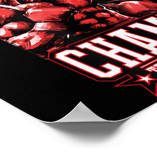 Wolf Boxing Champ _ Boxer Fighter Motivation  Poster (Hoek)