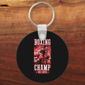 Wolf Boxing Champ _ Boxer Fighter Motivation  Sleutelhanger (Voorkant)