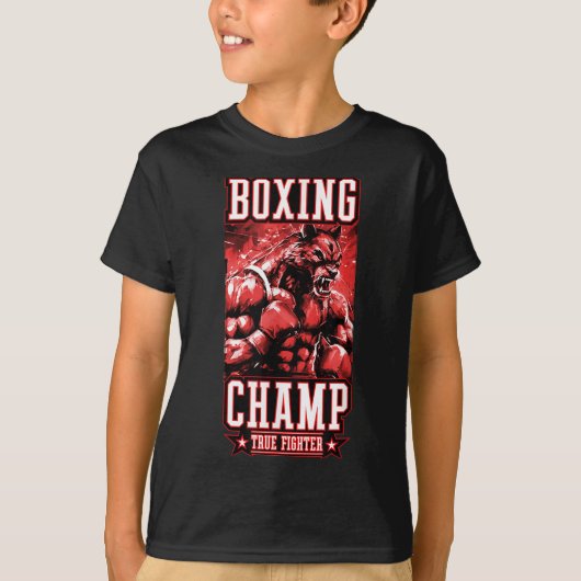 Wolf Boxing Champ _ Boxer Fighter Motivation  T-shirt (Voorkant)