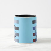 Wolf Breaking Through Color Stripes – Bold Graphic Mok (Midden)