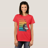 Wolf Breaking Through Color Stripes – Bold Graphic T-shirt (Voorkant volledig)