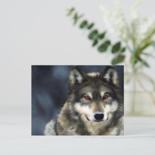 wolf briefkaart (Staand voorkant)