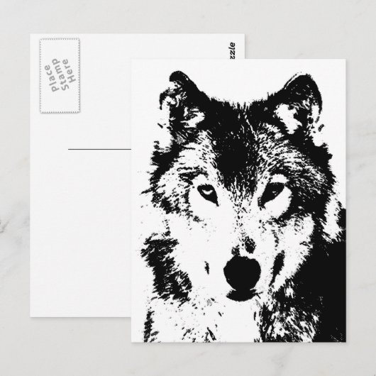 Wolf Briefkaart (Voorkant / Achterkant)