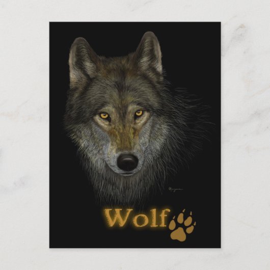 Wolf briefkaart (Voorkant)