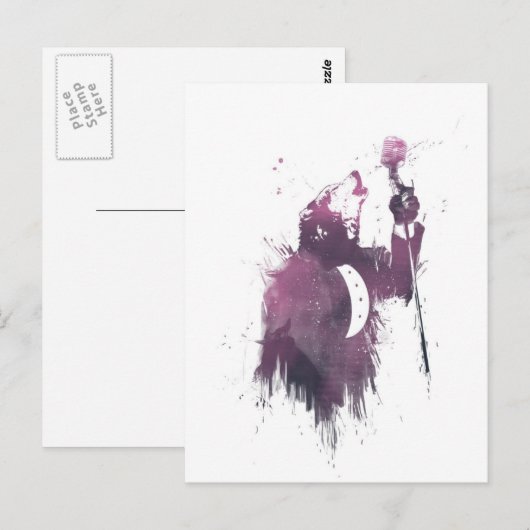 wolf briefkaart (Voorkant / Achterkant)