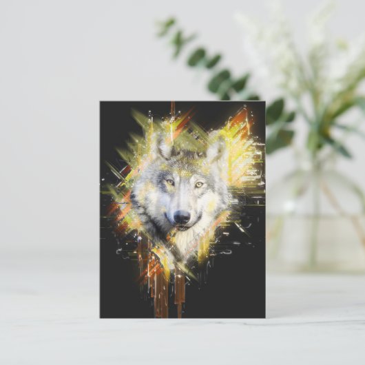 Wolf Briefkaart (Staand voorkant)
