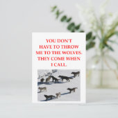 wolf briefkaart (Staand voorkant)