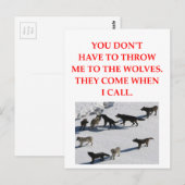 wolf briefkaart (Voorkant / Achterkant)