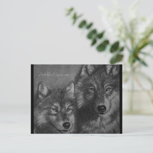 Wolf Briefkaart (Staand voorkant)