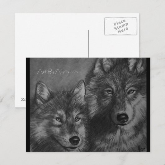 Wolf Briefkaart (Voorkant / Achterkant)