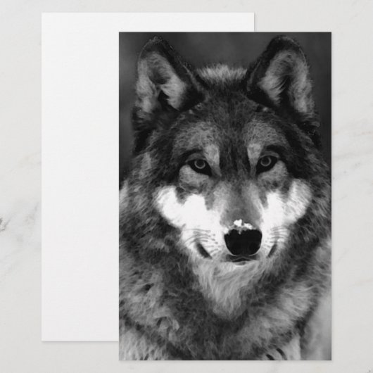 Wolf Briefpapier (Voorkant / Achterkant)