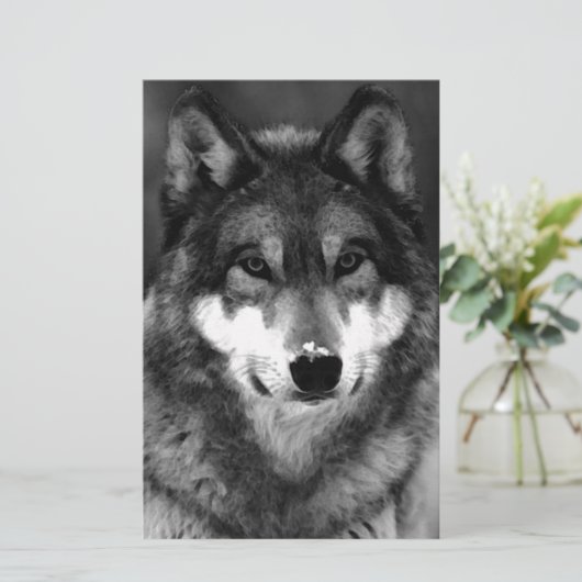 Wolf Briefpapier (Staand voorkant)