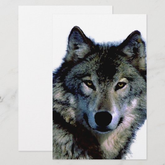 Wolf Briefpapier (Voorkant / Achterkant)