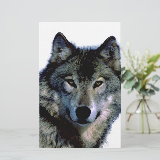 Wolf Briefpapier (Staand voorkant)