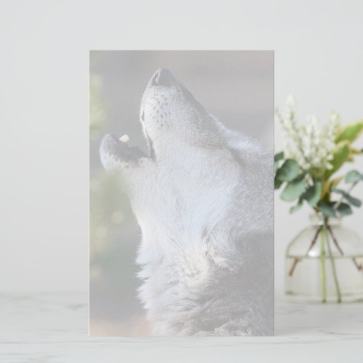 wolf briefpapier (Staand voorkant)