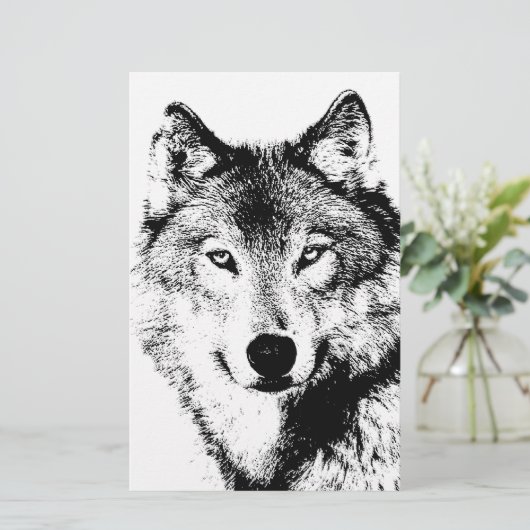 Wolf Briefpapier (Staand voorkant)