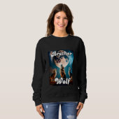 Wolf Brother Matching Tribe Wolves Camping Pack Mo Trui (Voorkant volledig)