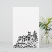 Wolf Brothers Briefpapier (Staand voorkant)
