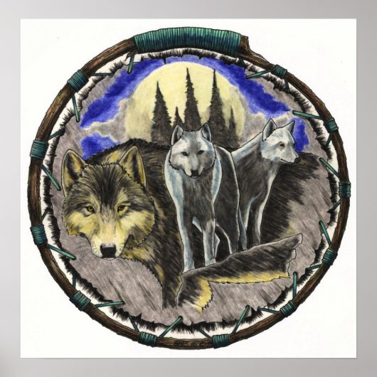 Wolf Brothers Lakota Artist Print (Voorkant)