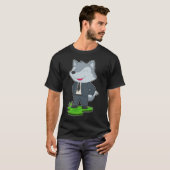 Wolf Bruidegom Knoop Trouwen T-shirt (Voorkant volledig)