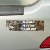 wolf bumpersticker (Op auto)