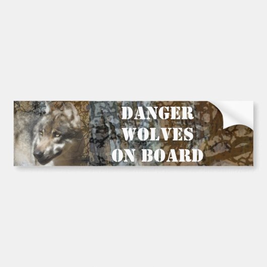 wolf bumpersticker (Voorkant)