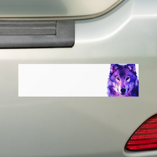 Wolf Bumpersticker (Op auto)