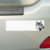 Wolf Bumpersticker (Op auto)